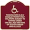Signmission Parking with D.M.V Disabled Permit Only Violators Subject to Towing Under Ors 811.620, BU-1818-23342 A-DES-BU-1818-23342 - alternate 1
